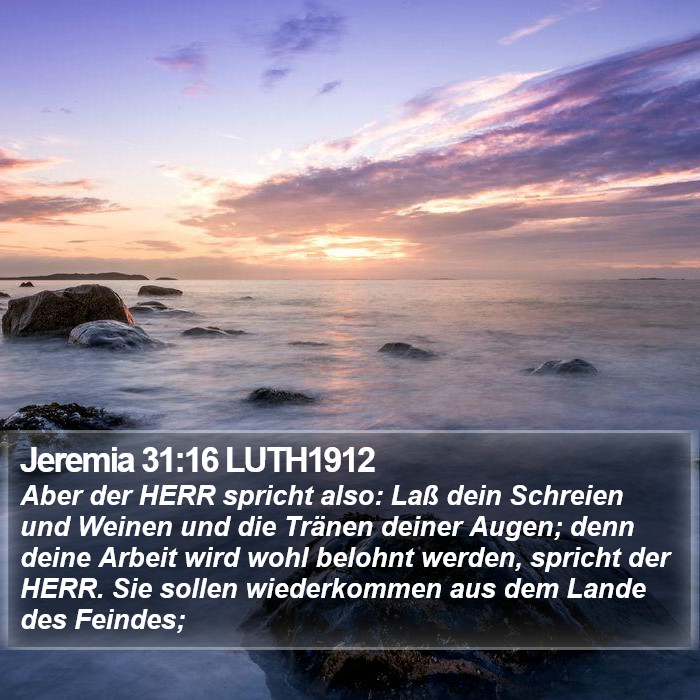 Jeremia 31:16 LUTH1912 Bible Study