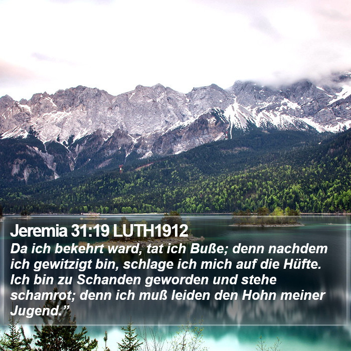 Jeremia 31:19 LUTH1912 Bible Study