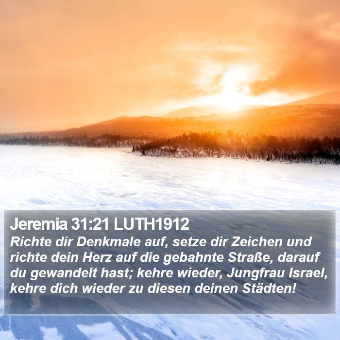 Jeremia 31:21 LUTH1912 Bible Study