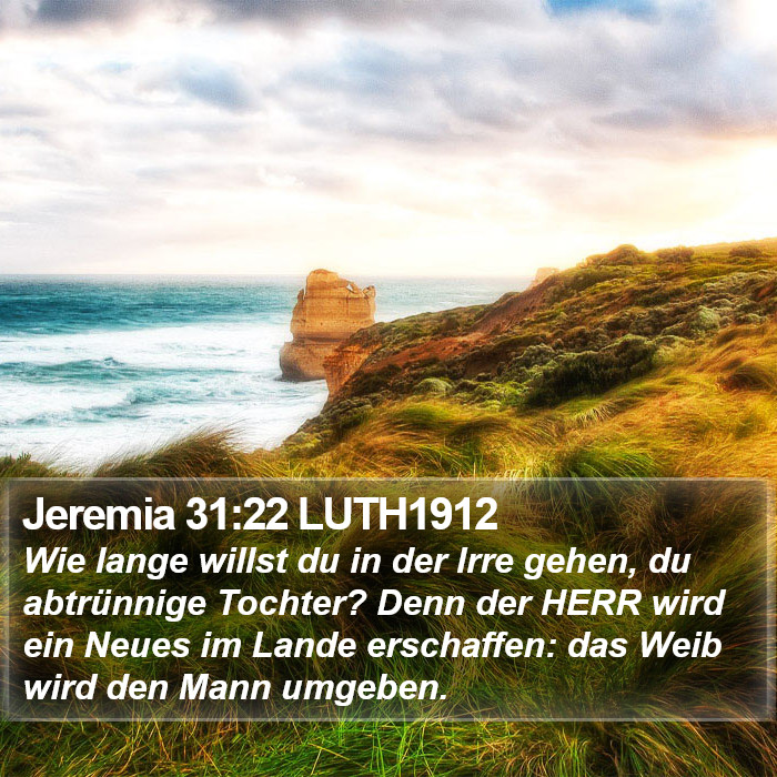 Jeremia 31:22 LUTH1912 Bible Study