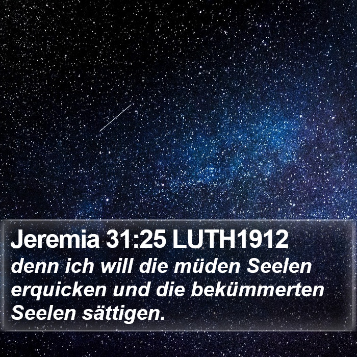 Jeremia 31:25 LUTH1912 Bible Study