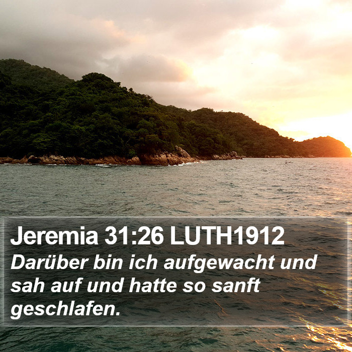 Jeremia 31:26 LUTH1912 Bible Study