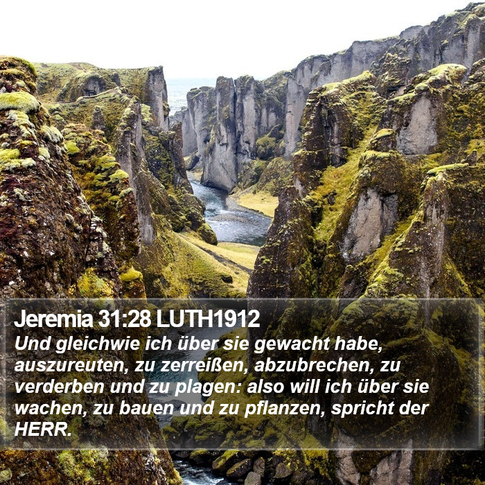 Jeremia 31:28 LUTH1912 Bible Study