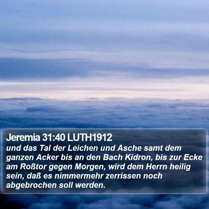 Jeremia 31:40 LUTH1912 Bible Study