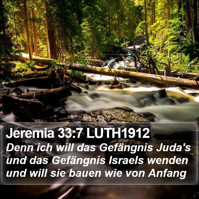 Jeremia 33:7 LUTH1912 Bible Study