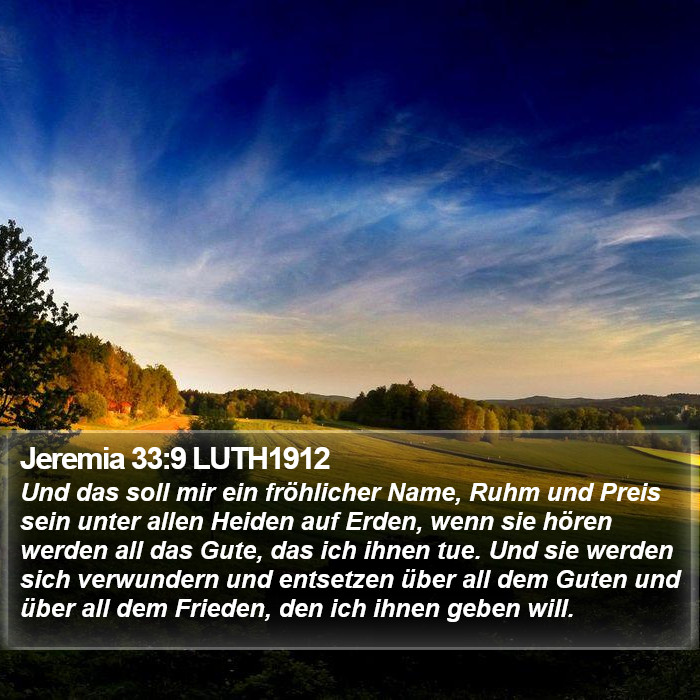 Jeremia 33:9 LUTH1912 Bible Study