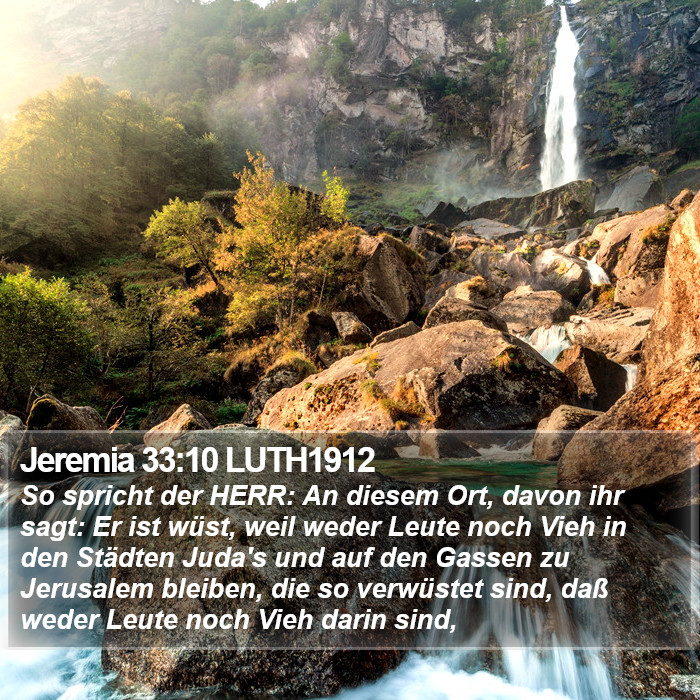 Jeremia 33:10 LUTH1912 Bible Study