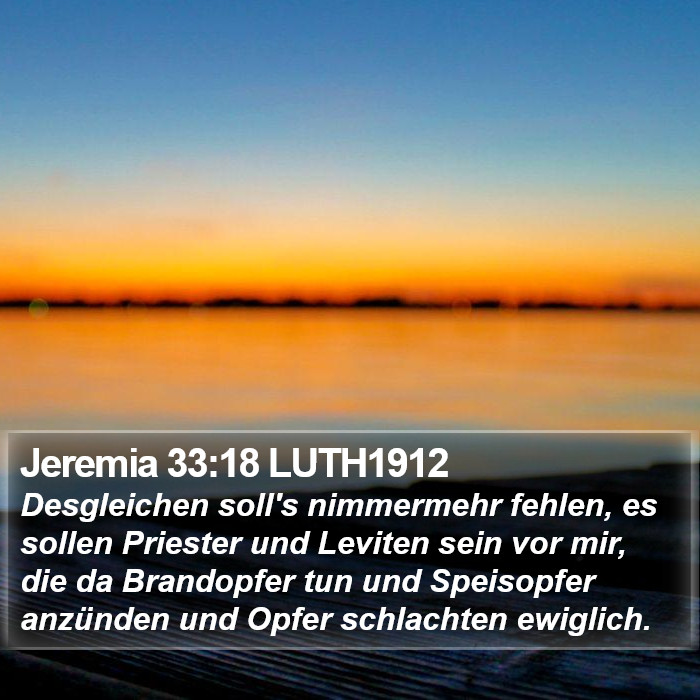 Jeremia 33:18 LUTH1912 Bible Study