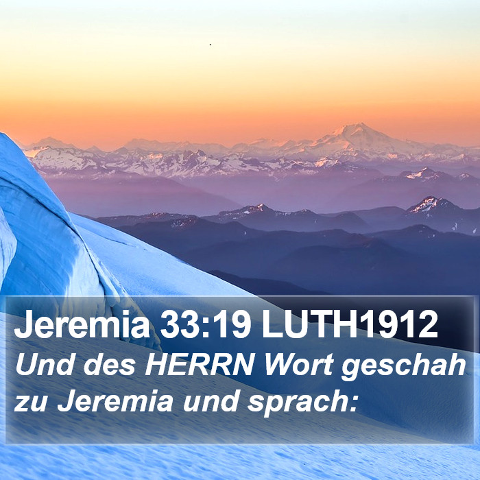 Jeremia 33:19 LUTH1912 Bible Study