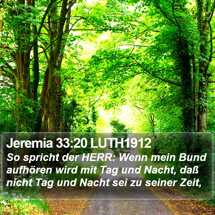 Jeremia 33:20 LUTH1912 Bible Study