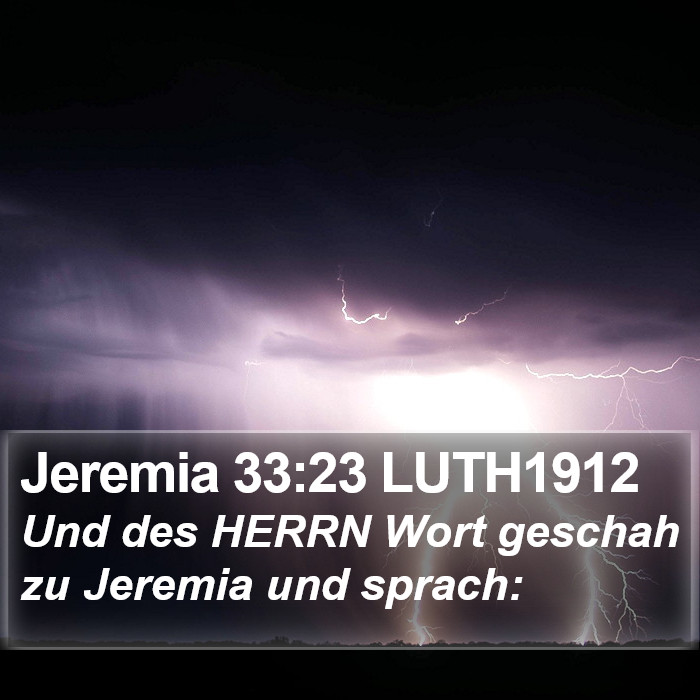 Jeremia 33:23 LUTH1912 Bible Study