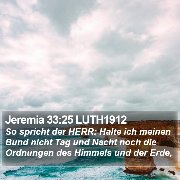 Jeremia 33:25 LUTH1912 Bible Study