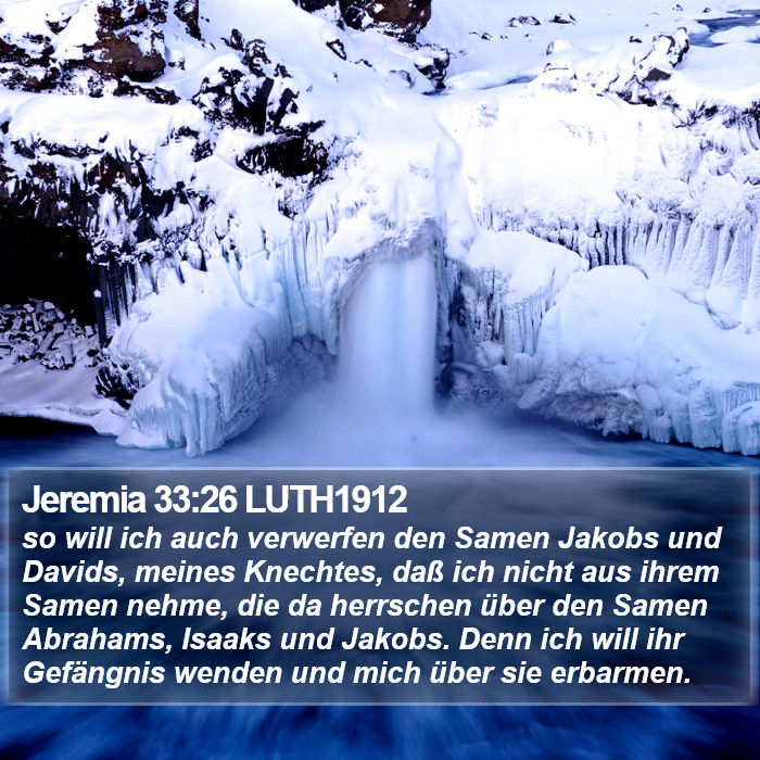 Jeremia 33:26 LUTH1912 Bible Study