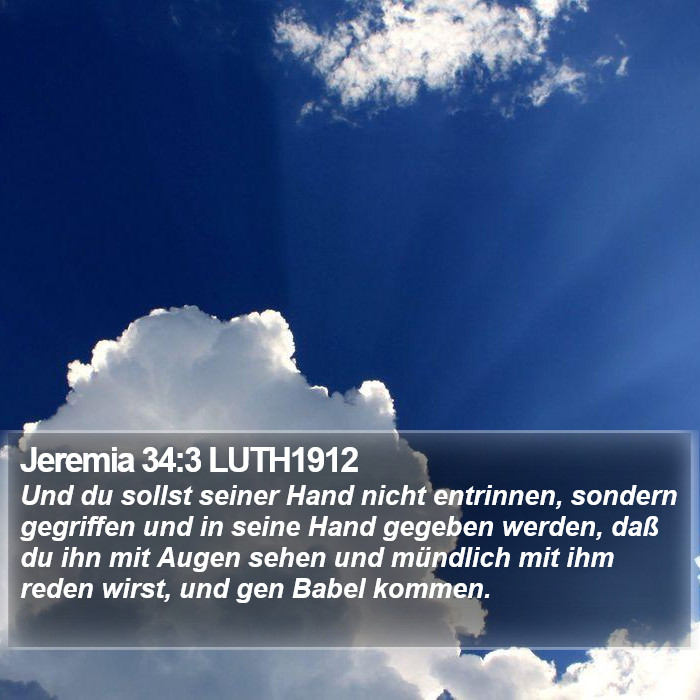 Jeremia 34:3 LUTH1912 Bible Study