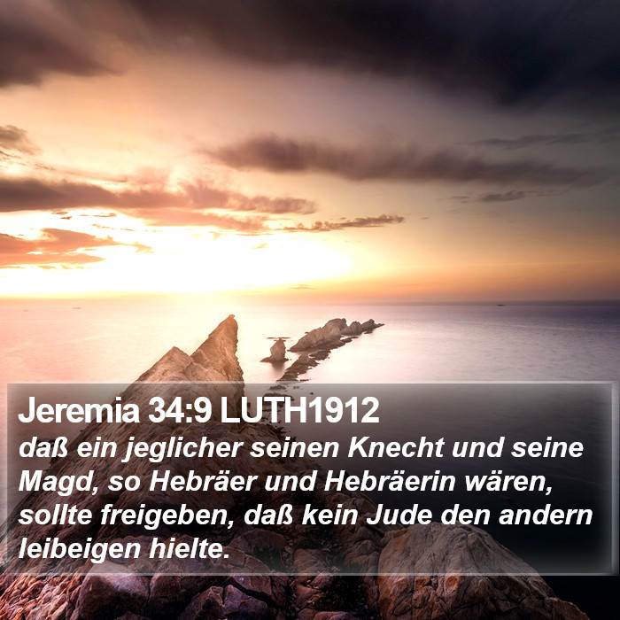 Jeremia 34:9 LUTH1912 Bible Study