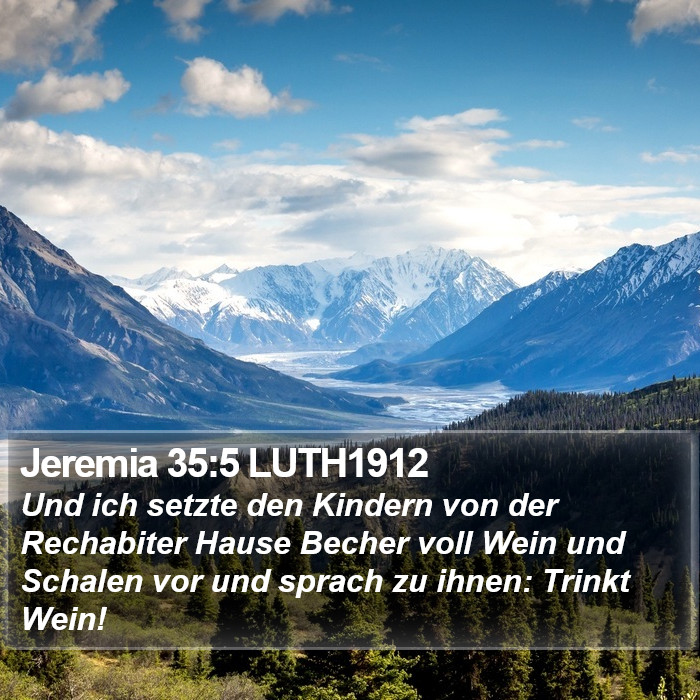 Jeremia 35:5 LUTH1912 Bible Study