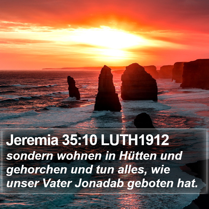 Jeremia 35:10 LUTH1912 Bible Study