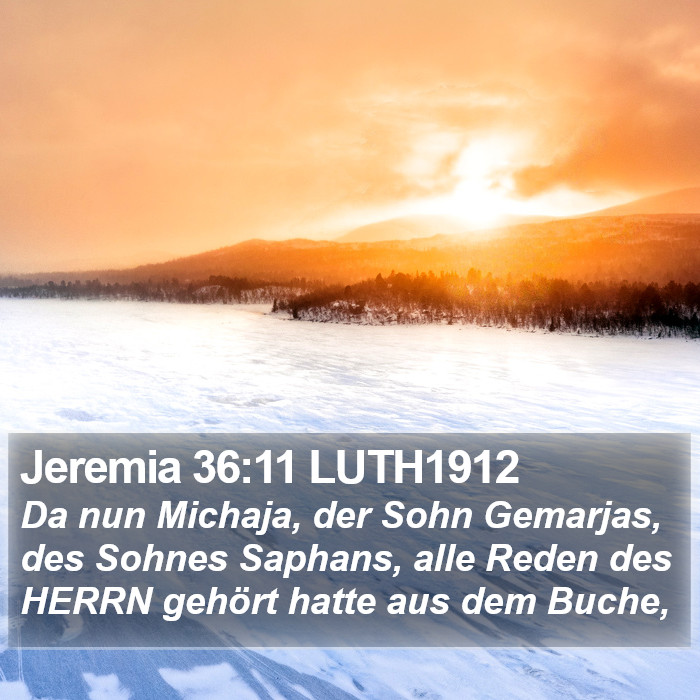 Jeremia 36:11 LUTH1912 Bible Study