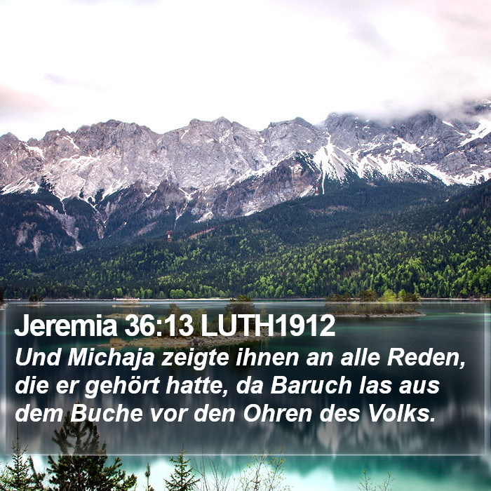 Jeremia 36:13 LUTH1912 Bible Study