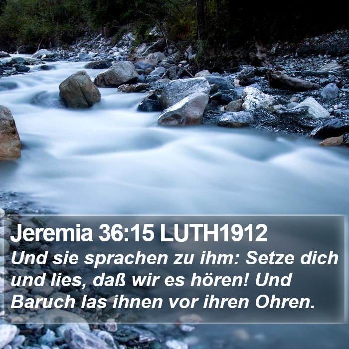 Jeremia 36:15 LUTH1912 Bible Study