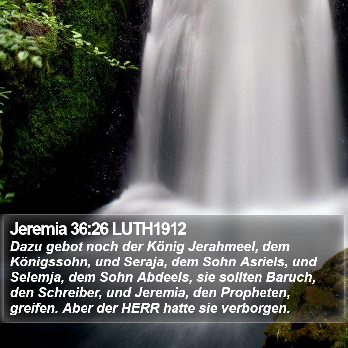 Jeremia 36:26 LUTH1912 Bible Study