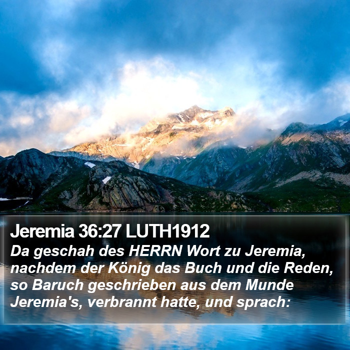 Jeremia 36:27 LUTH1912 Bible Study