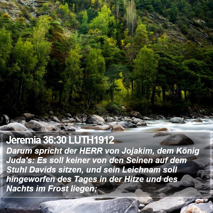 Jeremia 36:30 LUTH1912 Bible Study