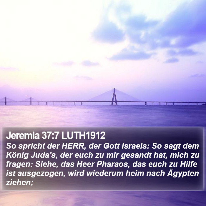 Jeremia 37:7 LUTH1912 Bible Study