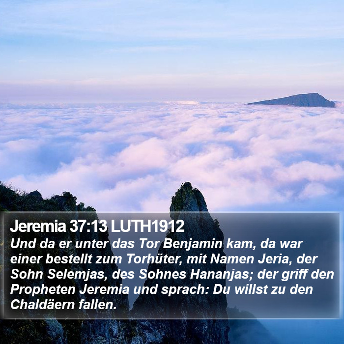 Jeremia 37:13 LUTH1912 Bible Study