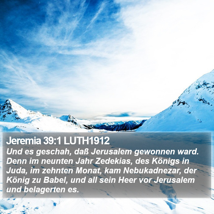 Jeremia 39:1 LUTH1912 Bible Study