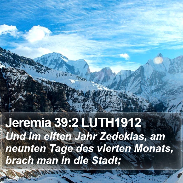 Jeremia 39:2 LUTH1912 Bible Study