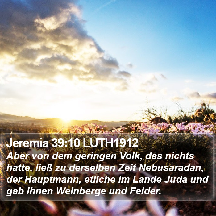 Jeremia 39:10 LUTH1912 Bible Study