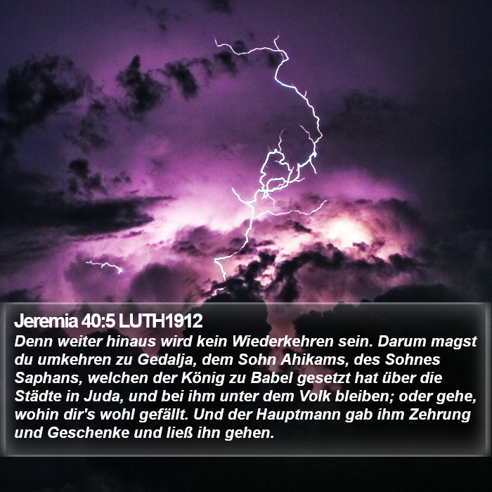 Jeremia 40:5 LUTH1912 Bible Study