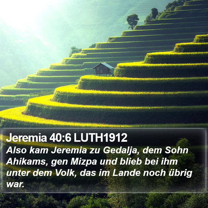 Jeremia 40:6 LUTH1912 Bible Study