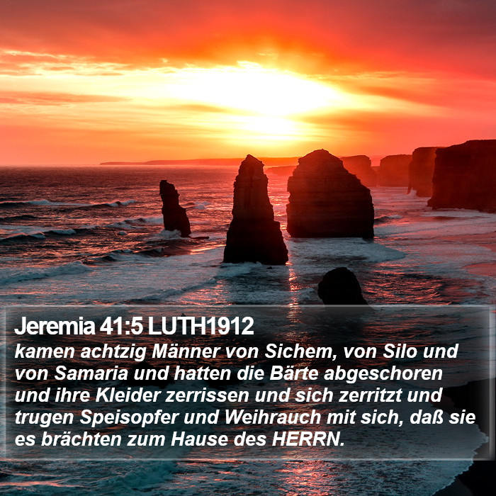 Jeremia 41:5 LUTH1912 Bible Study