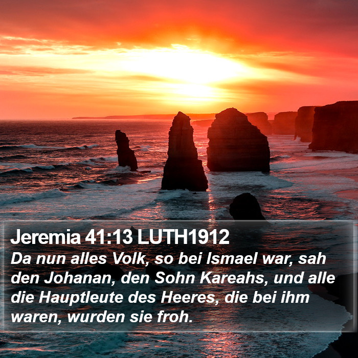 Jeremia 41:13 LUTH1912 Bible Study