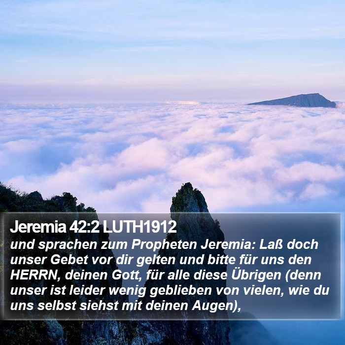 Jeremia 42:2 LUTH1912 Bible Study
