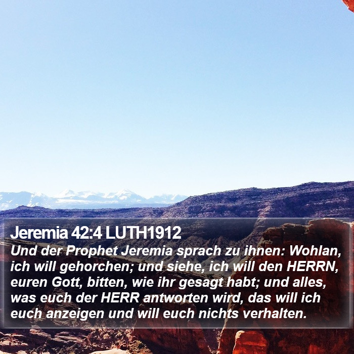 Jeremia 42:4 LUTH1912 Bible Study