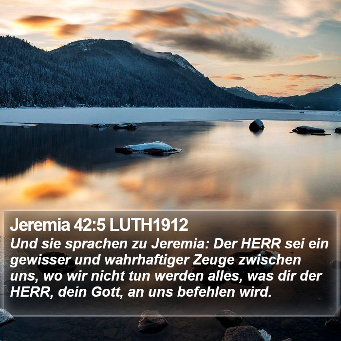 Jeremia 42:5 LUTH1912 Bible Study