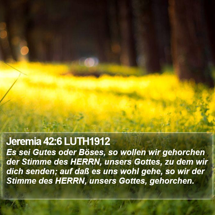 Jeremia 42:6 LUTH1912 Bible Study