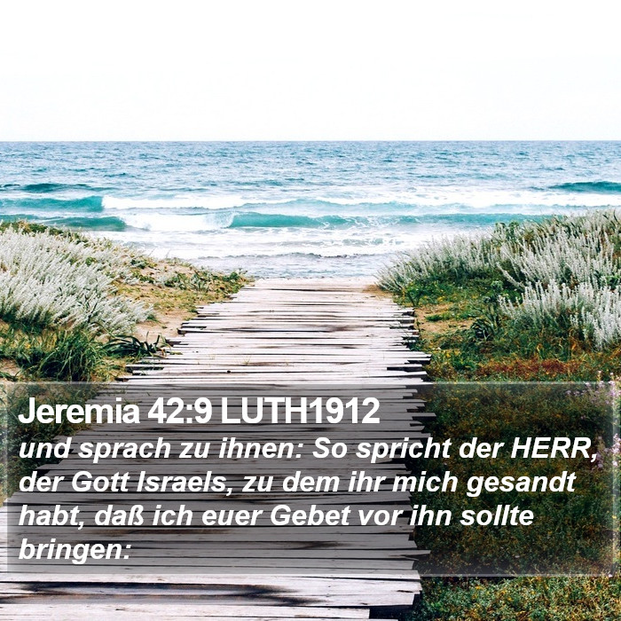 Jeremia 42:9 LUTH1912 Bible Study