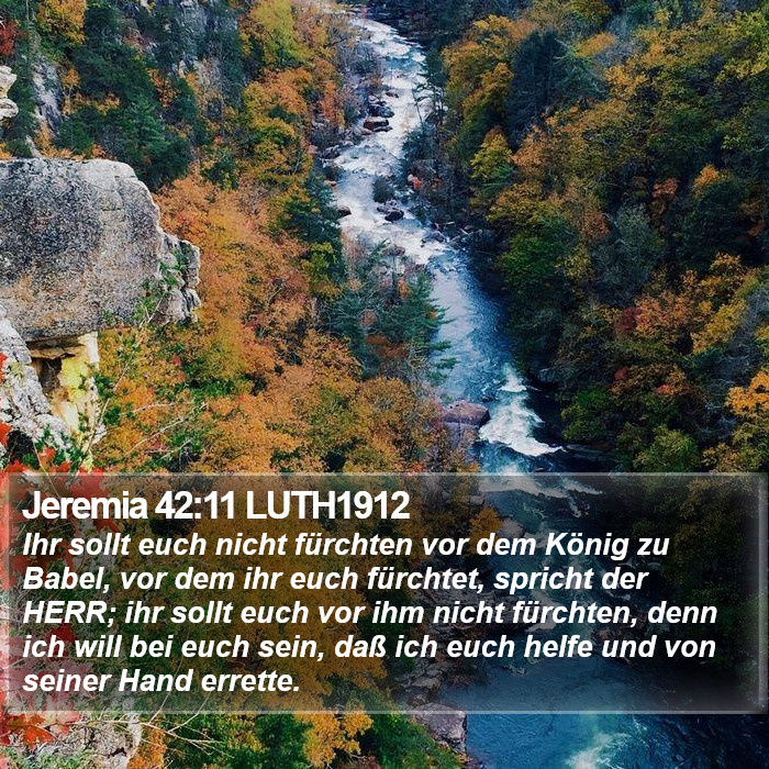 Jeremia 42:11 LUTH1912 Bible Study