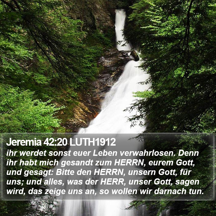 Jeremia 42:20 LUTH1912 Bible Study