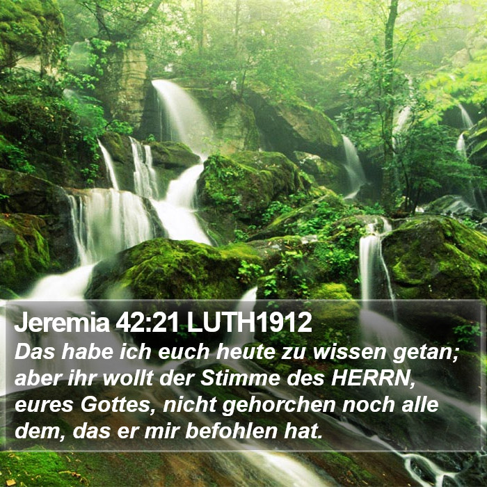 Jeremia 42:21 LUTH1912 Bible Study