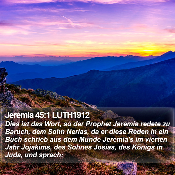 Jeremia 45:1 LUTH1912 Bible Study