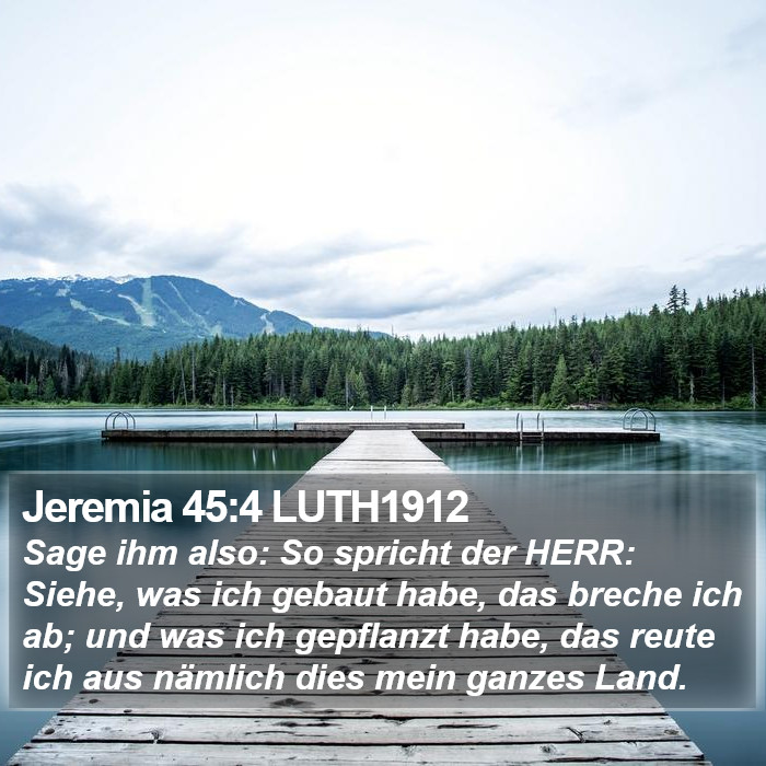 Jeremia 45:4 LUTH1912 Bible Study