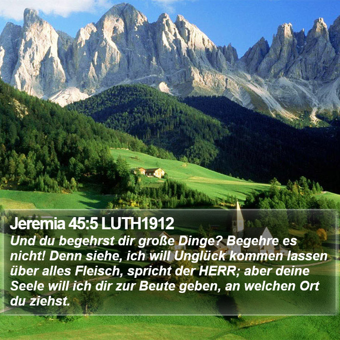 Jeremia 45:5 LUTH1912 Bible Study