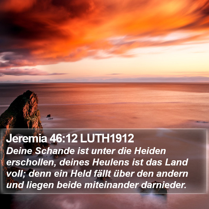 Jeremia 46:12 LUTH1912 Bible Study