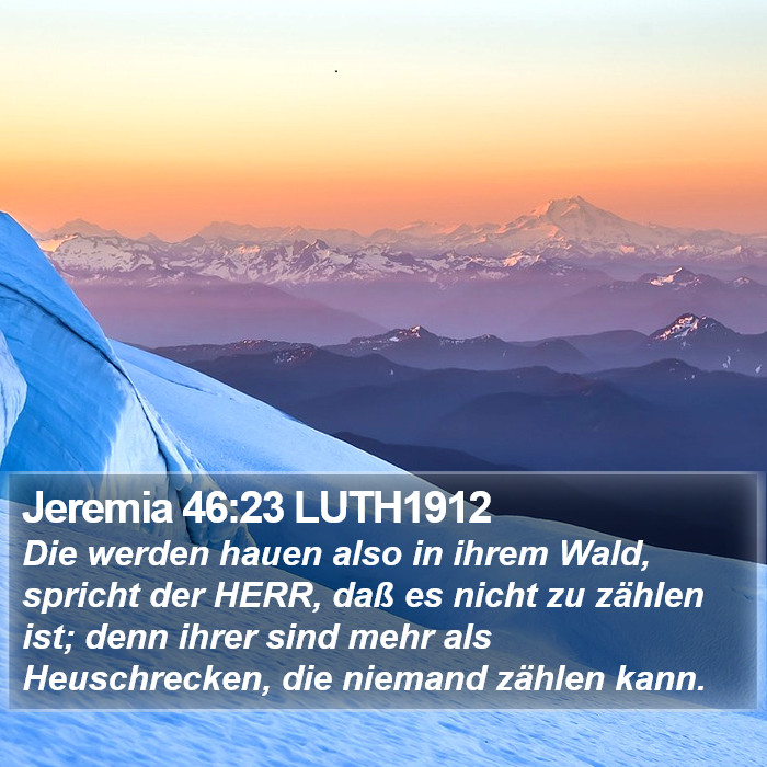 Jeremia 46:23 LUTH1912 Bible Study