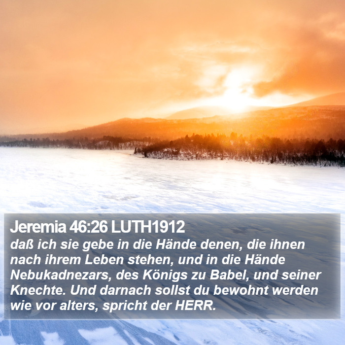 Jeremia 46:26 LUTH1912 Bible Study